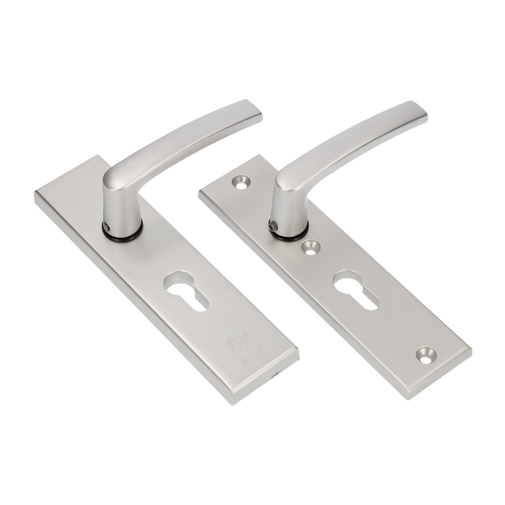 AMI Veiligheidsbeslag 193*50 Buiten en Binnen Profielcilinder 55 + Deurkruk 332 F1 Deurdikte 38/42 Mm - 821206